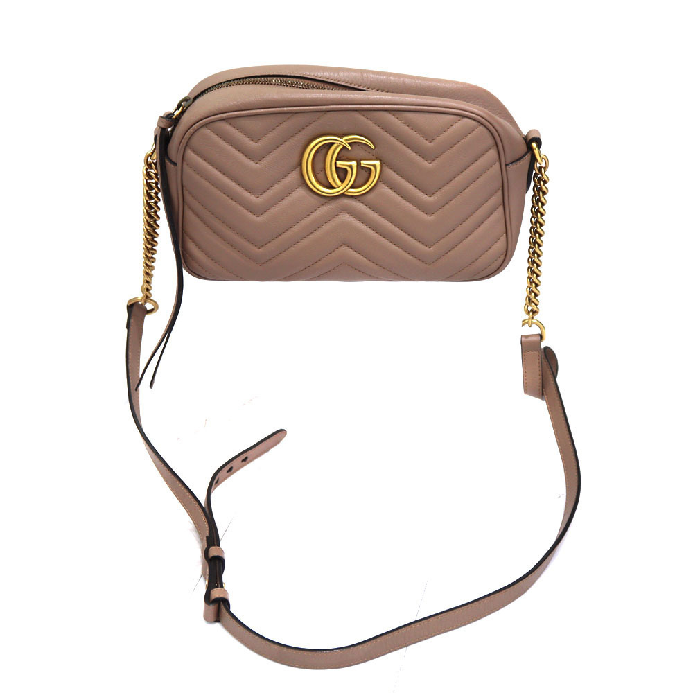 Gucci GG Marmont Matelasse Shoulder Bag Leather Pink